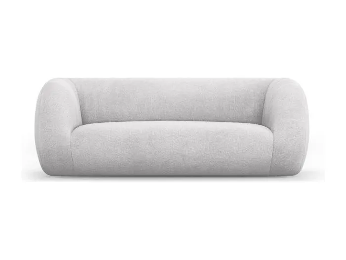 Cosmopolitan Design - 2-Sitzer Sofa "Essen" aus Boucle hellgrau - 210x95x86cm