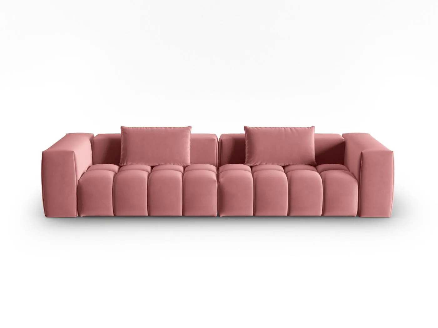 CXL by Christian Lacroix - 5-Sitzer modulares Sofa "Lorella" Sitzer aus Samt lachs - 290x85x70cm