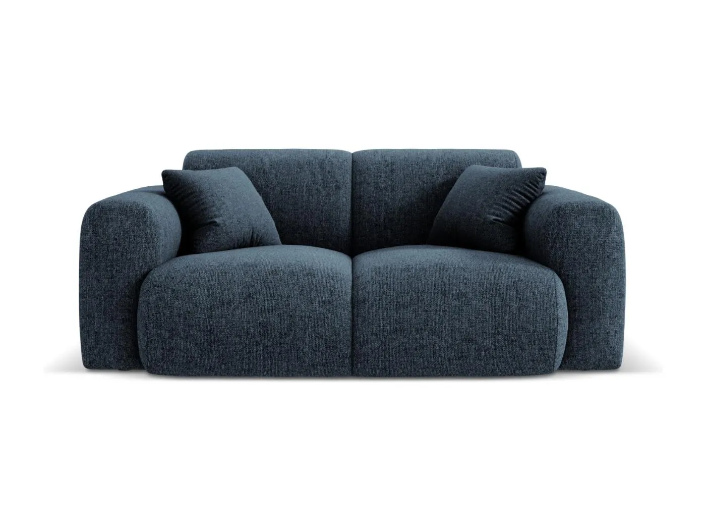 Cosmopolitan Design - 2-Sitzer Sofa "Nolio" aus Chenille-Stoff königsblau - 170x95x72cm