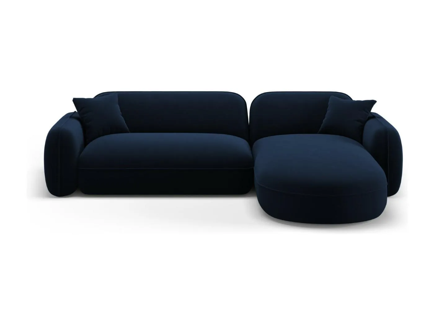 CXL by Christian Lacroix - 4-Sitzer modulares Ecksofa rechts "Lucien" Sitzer aus Samt königsblau - 275x165x70cm