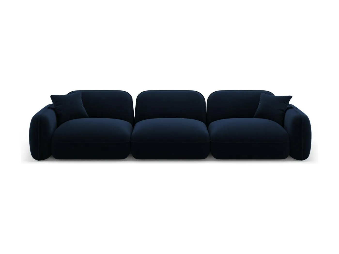 CXL by Christian Lacroix - 4-Sitzer modulares Sofa "Lucien" Sitzer aus Samt königsblau - 320x90x70cm