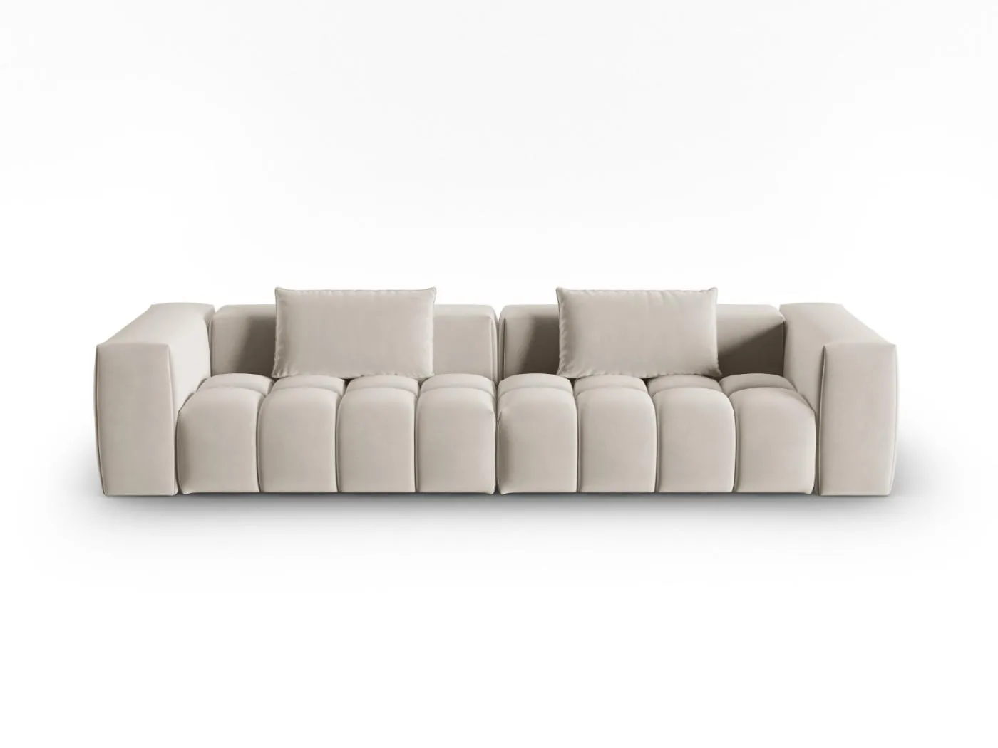CXL by Christian Lacroix - 5-Sitzer modulares Sofa "Lorella" Sitzer aus Samt Ecru - 290x85x70cm