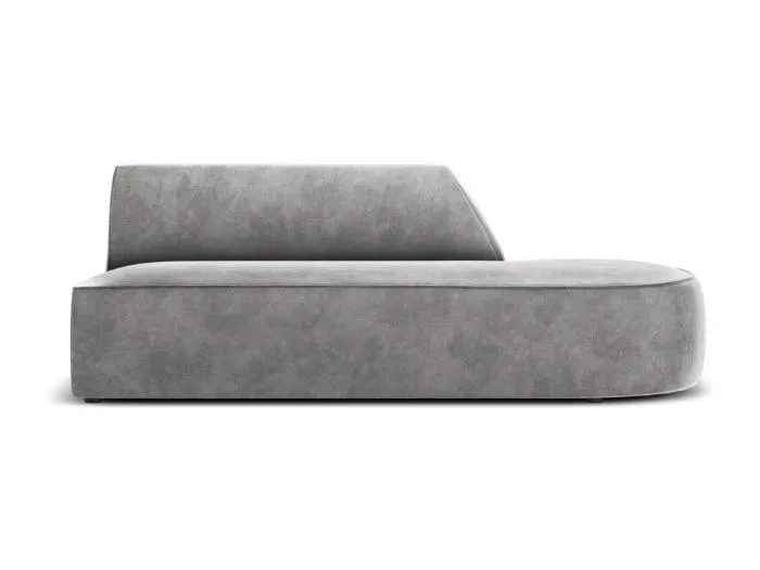 CXL by Christian Lacroix - 2-Sitzer modulares Sofa rechts "Charles" Sitzer aus Samt hellgrau - 181x93x69cm