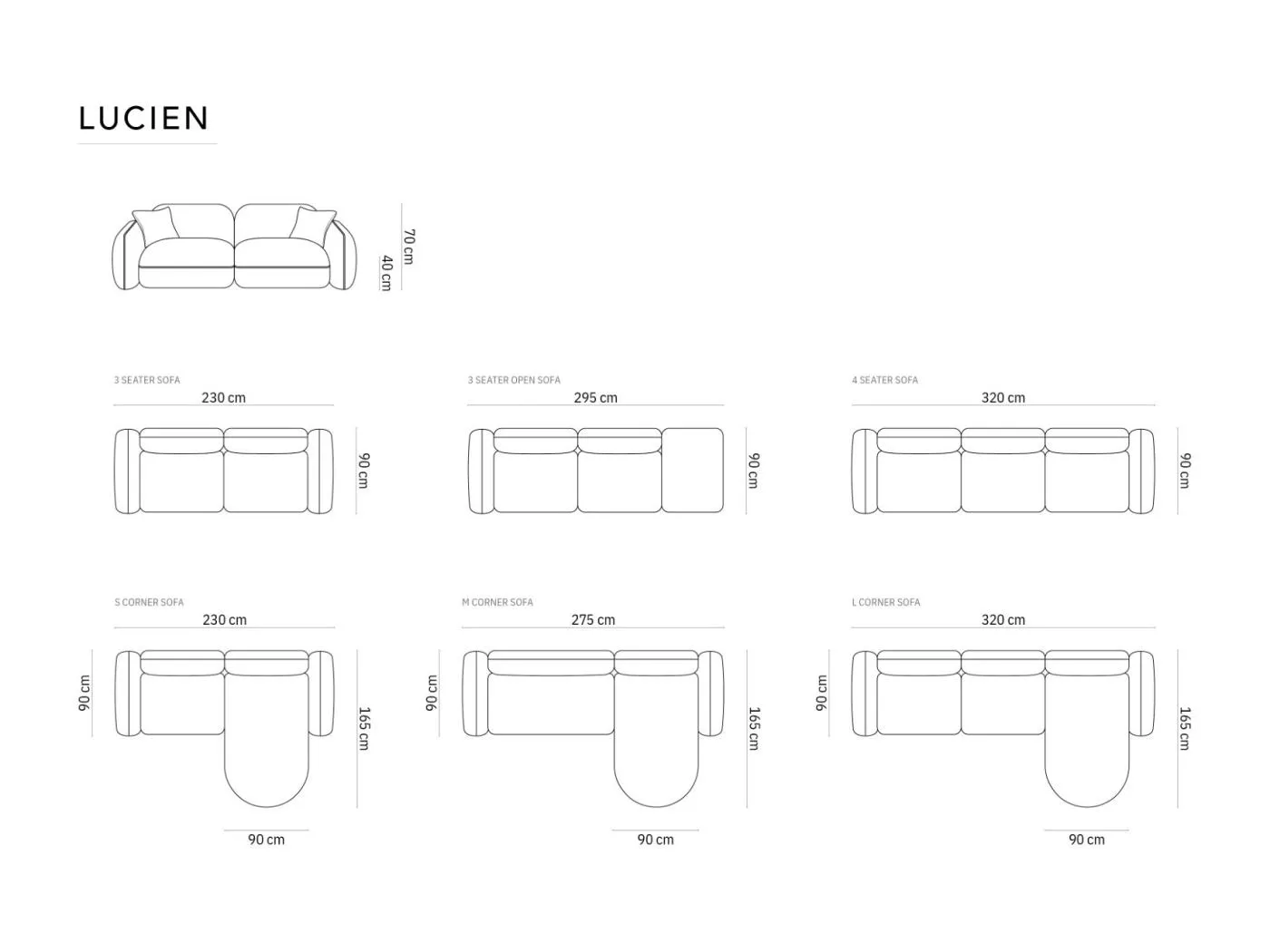 CXL by Christian Lacroix - 4-Sitzer modulares Ecksofa links "Lucien" Sitzer aus Samt leichtes beige - 275x165x70cm