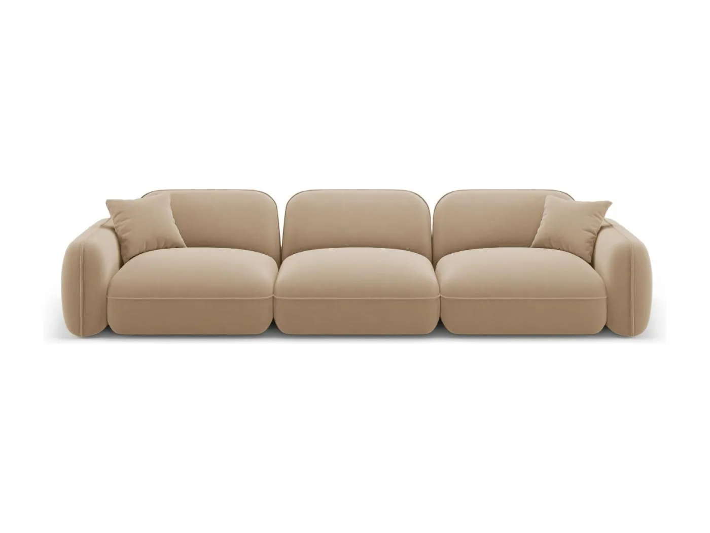 CXL by Christian Lacroix - 4-Sitzer modulares Sofa "Lucien" Sitzer aus Samt sand - 320x90x70cm