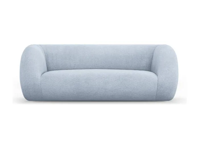 Cosmopolitan Design - 2-Sitzer Sofa "Essen" aus Boucle hellblau - 210x95x86cm