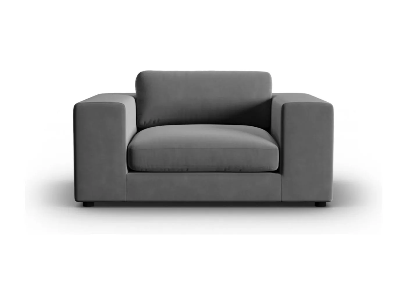 CXL by Christian Lacroix - 1,5-Sitzer Sofa "Tendance" Sitzer aus Samt grau - 156x122x72cm