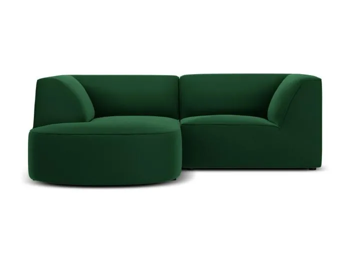 CXL by Christian Lacroix - 3-Sitzer Ecksofa links "Charles" Sitzer aus Samt grün - 186x180x69cm
