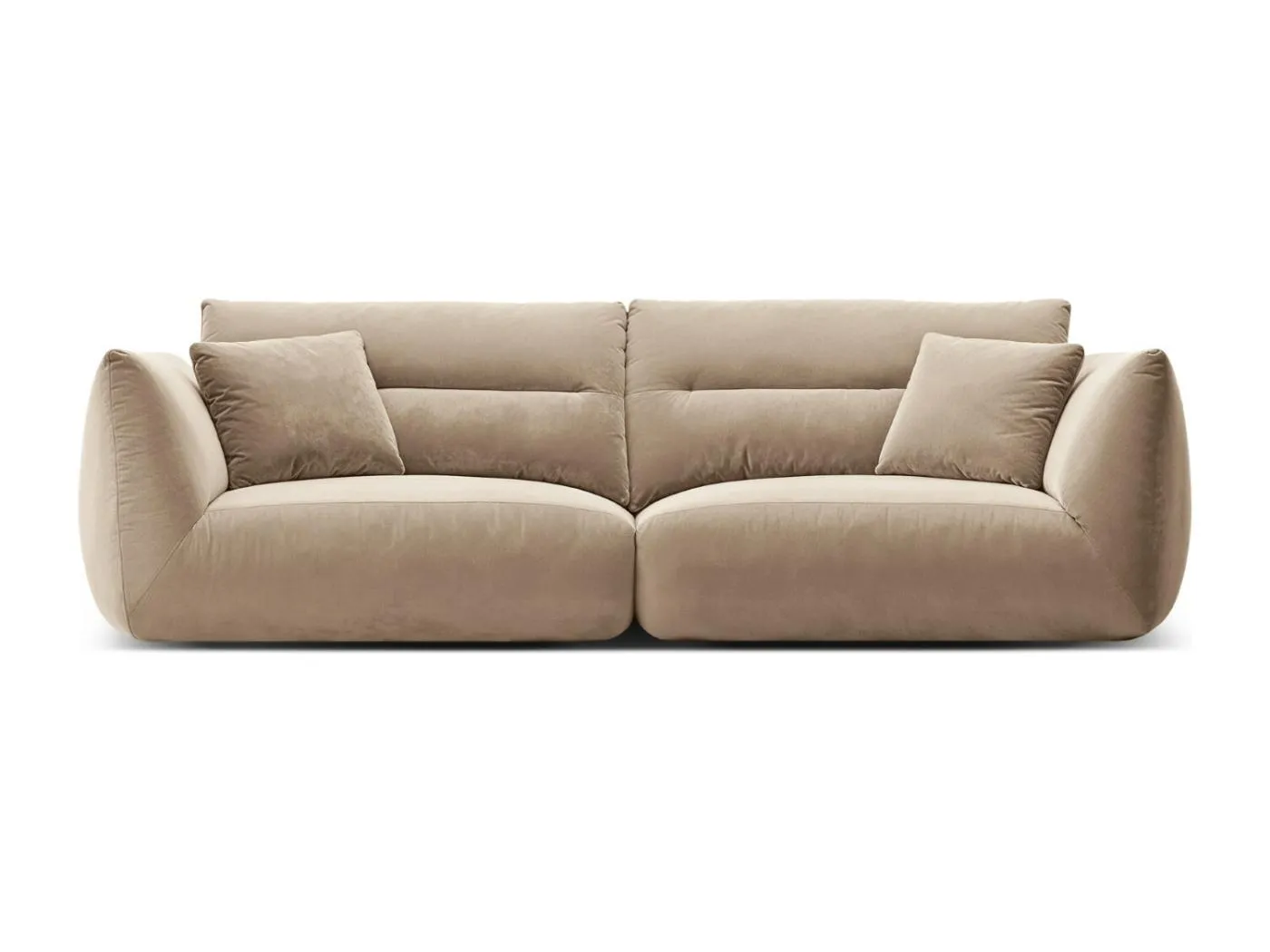 CXL by Christian Lacroix - 4-Sitzer modulares Sofa "Maurie" aus Samt mandelbeige - 264x107x90cm