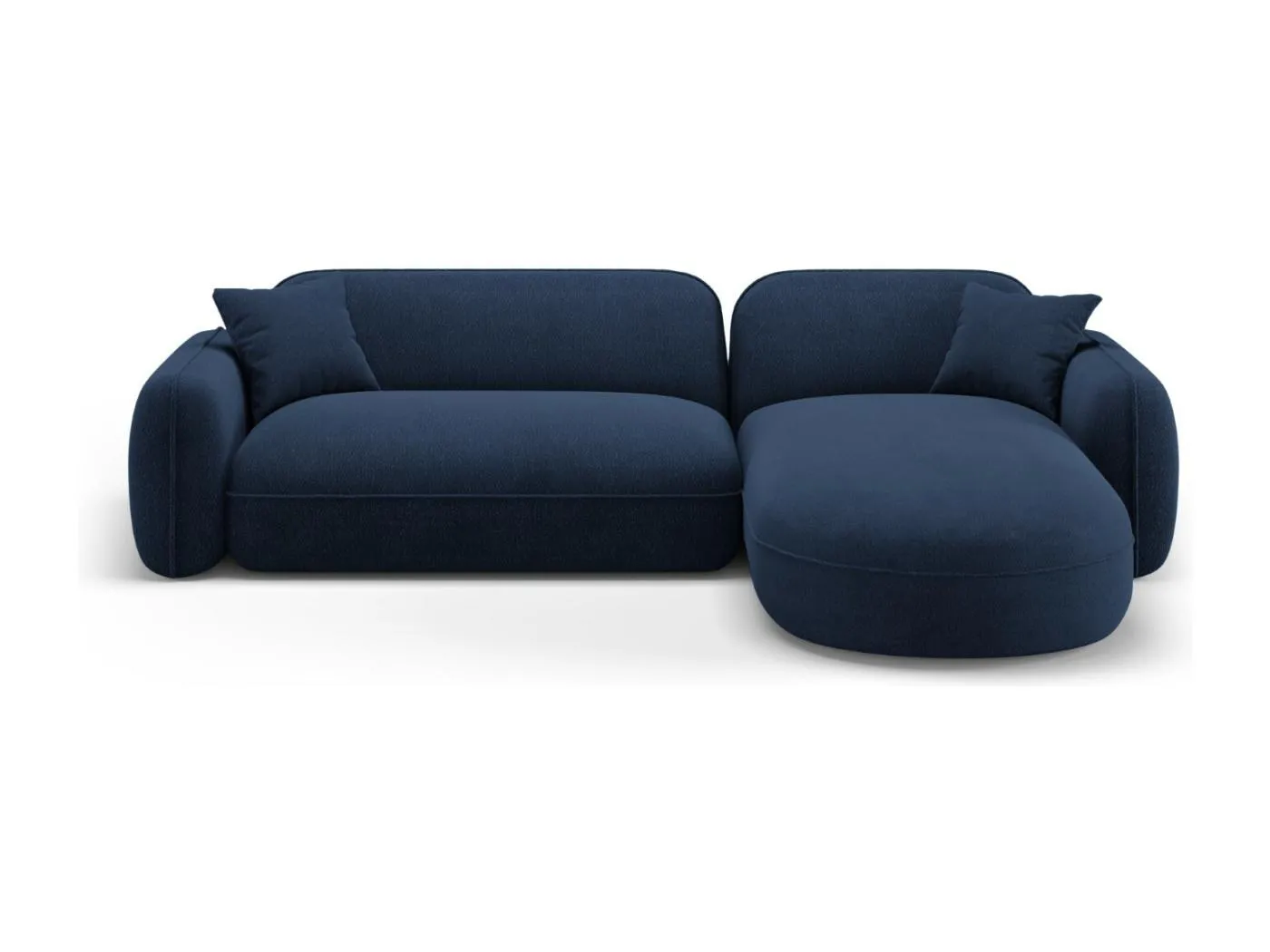 CXL by Christian Lacroix - 4-Sitzer modulares Ecksofa rechts "Lucien" Sitzer aus Samt dunkelblau - 275x165x70cm