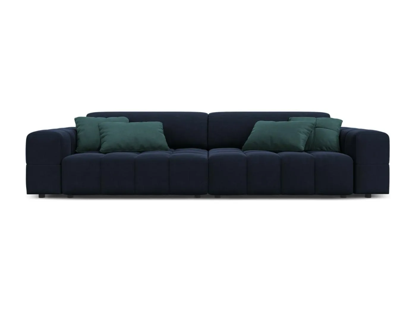 CXL by Christian Lacroix - 4-Sitzer Sofa "Luc" Sitzer aus Samt dunkelblau - 244x102x70cm