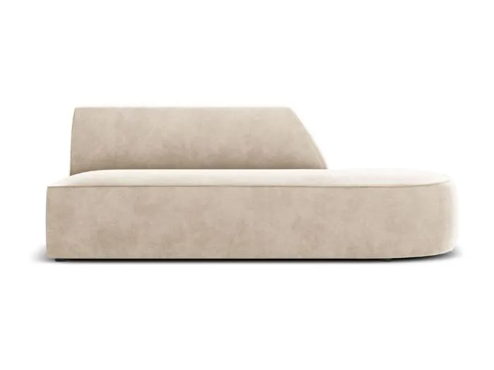 CXL by Christian Lacroix - 2-Sitzer modulares Sofa rechts "Charles" Sitzer aus Samt leichtes beige - 181x93x69cm