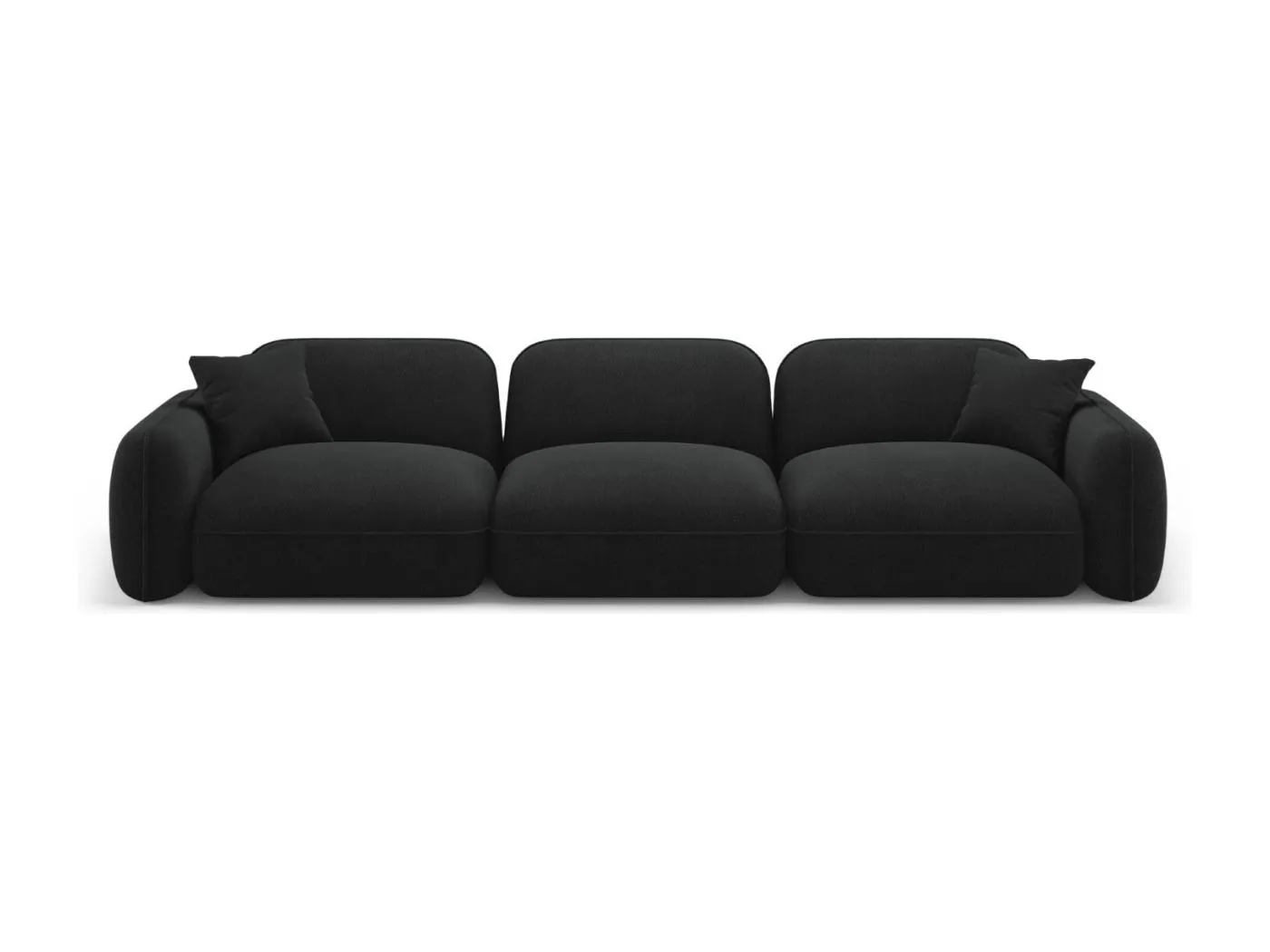 CXL by Christian Lacroix - 4-Sitzer modulares Sofa "Lucien" Sitzer aus Samt anthrazit - 320x90x70cm