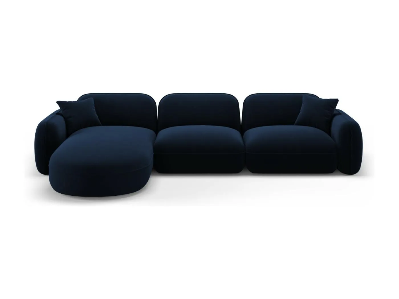 CXL by Christian Lacroix - 4-Sitzer modulares Ecksofa links "Lucien" Sitzer aus Samt königsblau - 320x165x70cm