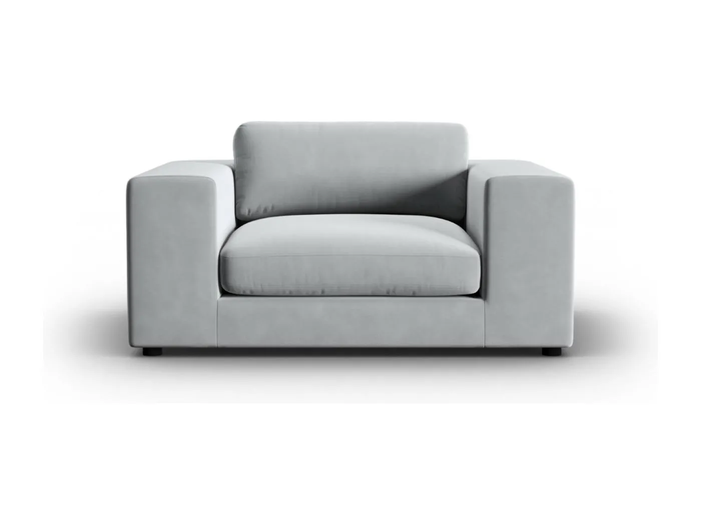CXL by Christian Lacroix - 1,5-Sitzer Sofa "Tendance" Sitzer aus Samt hellgrau - 156x122x72cm