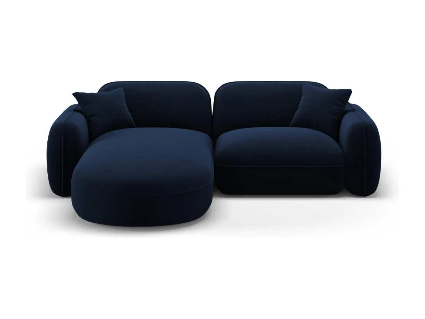 CXL by Christian Lacroix - 3-Sitzer modulares Ecksofa links "Lucien" Sitzer aus Samt königsblau - 230x165x70cm