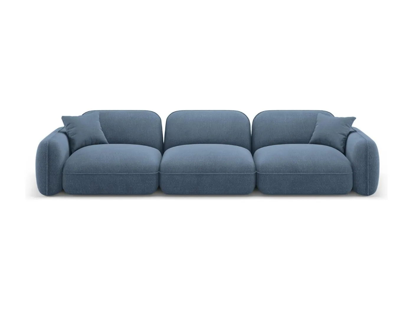 CXL by Christian Lacroix - 4-Sitzer modulares Sofa "Lucien" Sitzer aus Samt blue jeans - 320x90x70cm