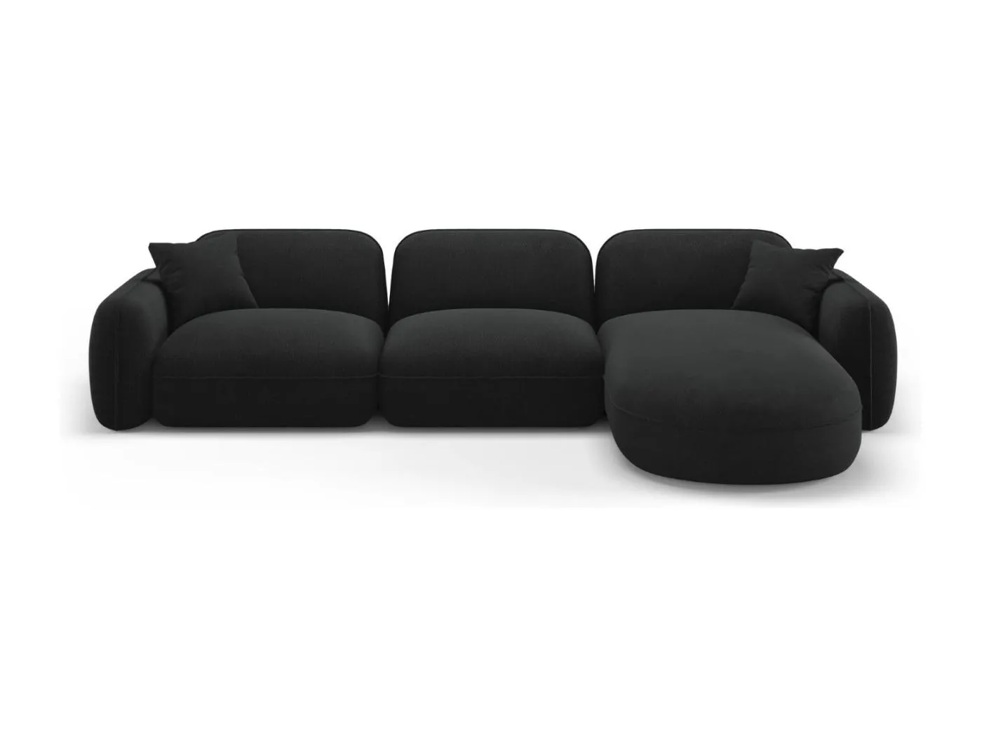 CXL by Christian Lacroix - 4-Sitzer modulares Ecksofa rechts "Lucien" Sitzer aus Samt anthrazit - 320x165x70cm