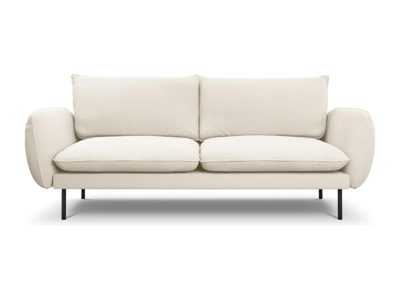 Cosmopolitan Design - 3-Sitzer Sofa "Vienna" aus Boucle beige - 200x92x95cm