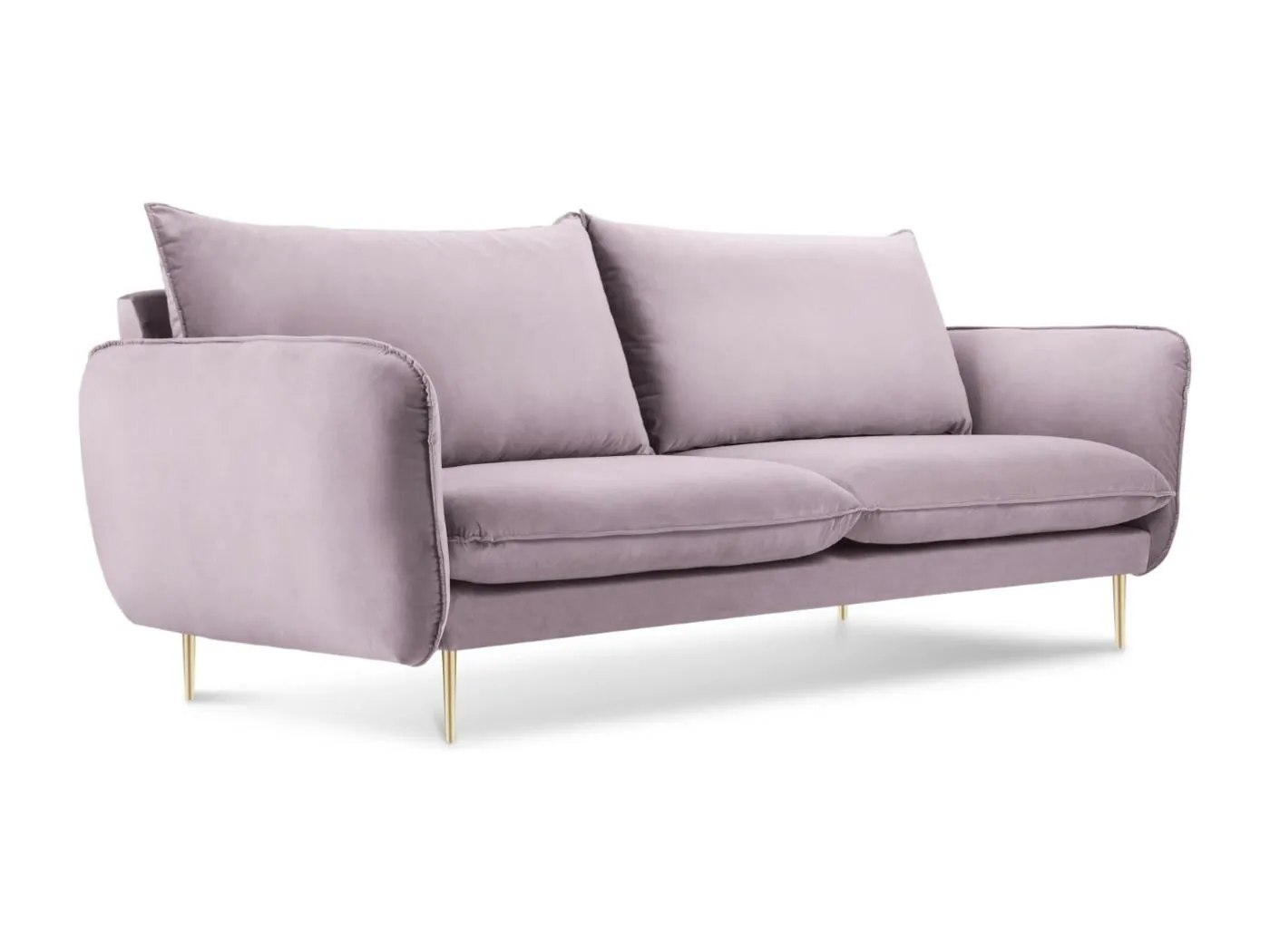 Cosmopolitan Design - 2-Sitzer Sofa "Vienna" aus Samt lavendel - 160x92x95cm