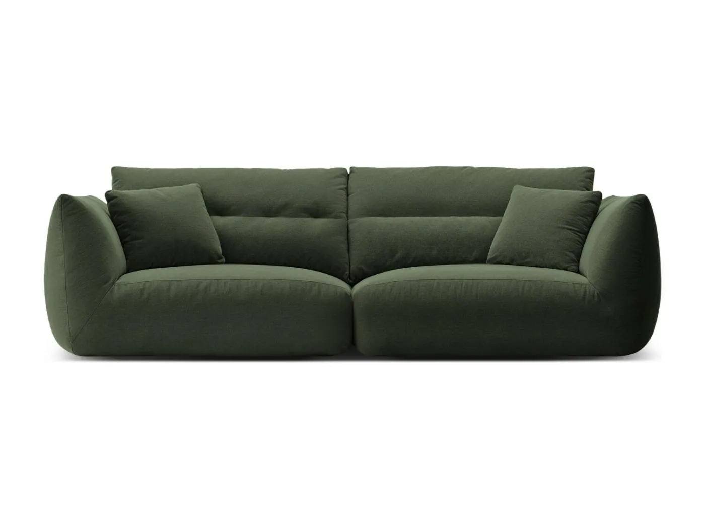 CXL by Christian Lacroix - 4-Sitzer modulares Sofa "Maurie" aus Chenille-Stoff Moosgrün - 264x107x90cm