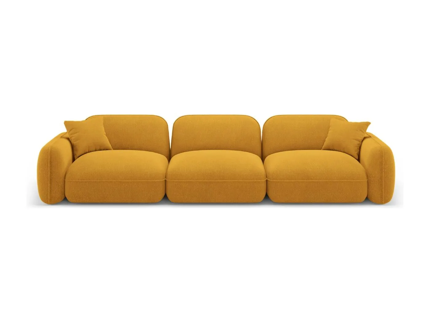 CXL by Christian Lacroix - 4-Sitzer modulares Sofa "Lucien" Sitzer aus Samt senf - 320x90x70cm