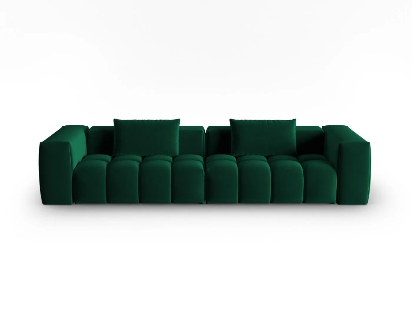 CXL by Christian Lacroix - 5-Sitzer modulares Sofa "Lorella" Sitzer aus Samt flaschengrün - 290x85x70cm