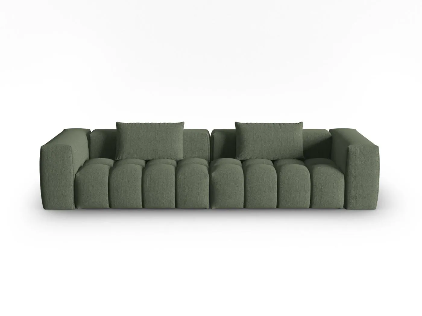 CXL by Christian Lacroix - 5-Sitzer modulares Sofa "Lorella" Sitzer aus strukturiertem Stoff dunkles olivgrün - 290x85x70cm