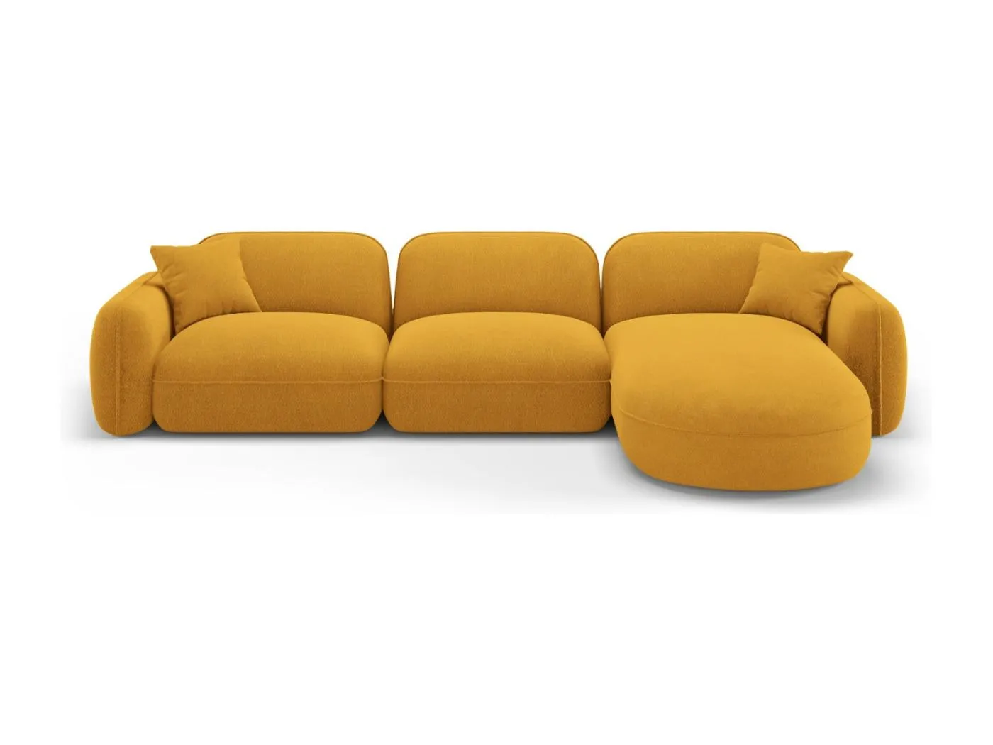 CXL by Christian Lacroix - 4-Sitzer modulares Ecksofa rechts "Lucien" Sitzer aus Samt senf - 320x165x70cm
