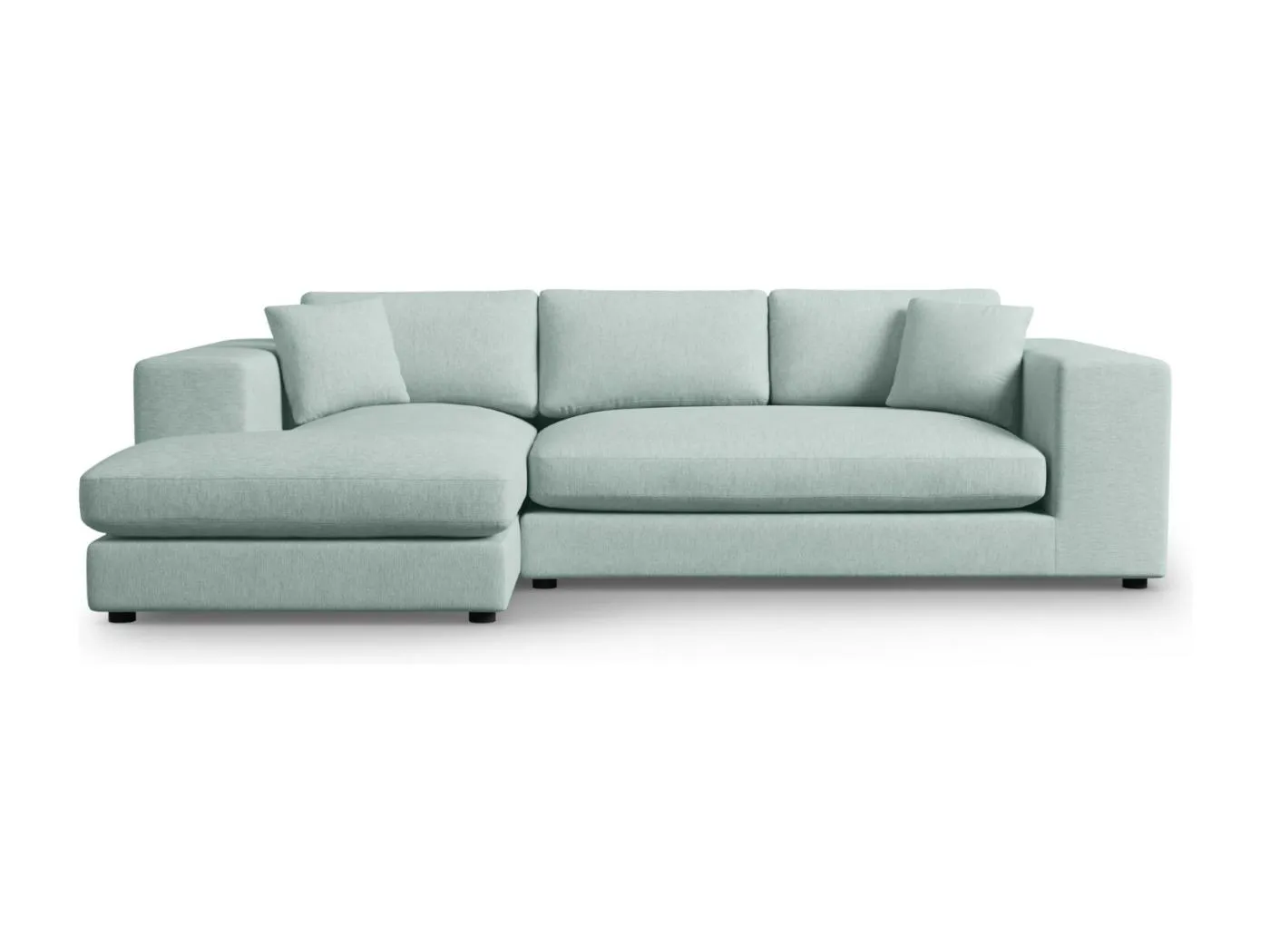CXL by Christian Lacroix - 5-Sitzer Ecksofa links "Tendance" Sitzer aus strukturiertem Stoff minze - 282x174x72cm