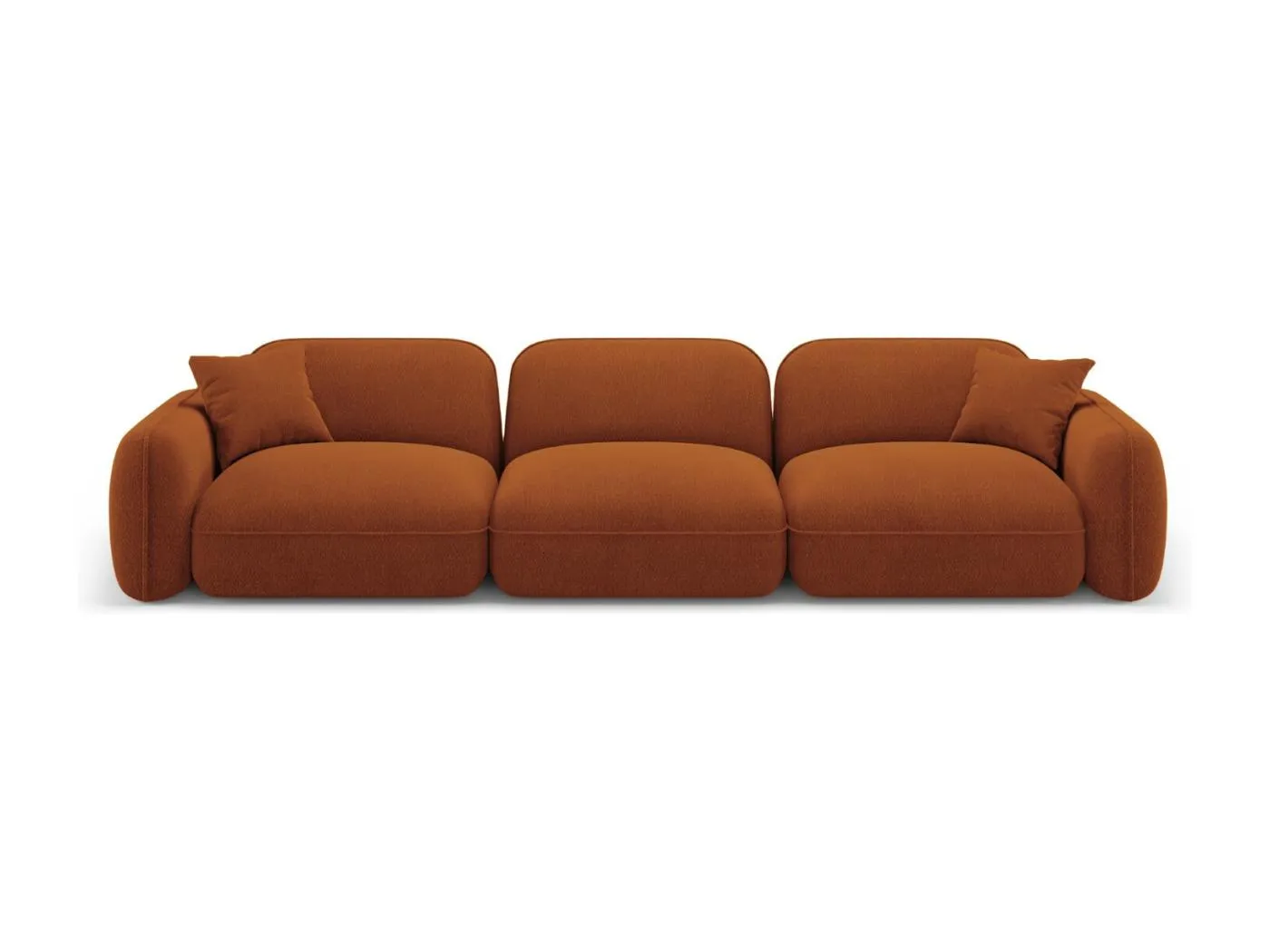 CXL by Christian Lacroix - 4-Sitzer modulares Sofa "Lucien" Sitzer aus Samt terrakotta - 320x90x70cm