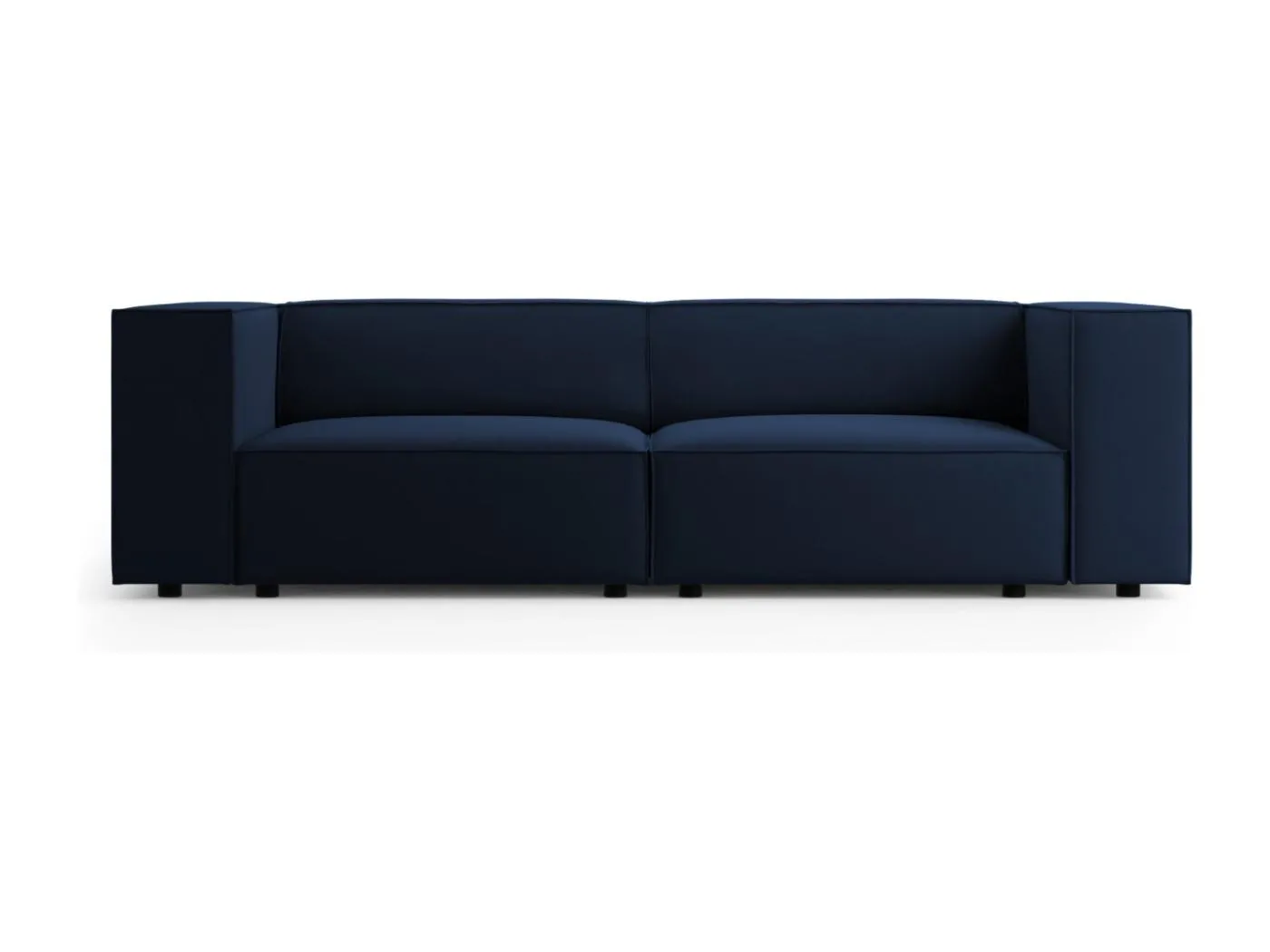 Cosmopolitan Design - 3-Sitzer Sofa "Arendal" aus Samt königsblau - 204x102x70cm