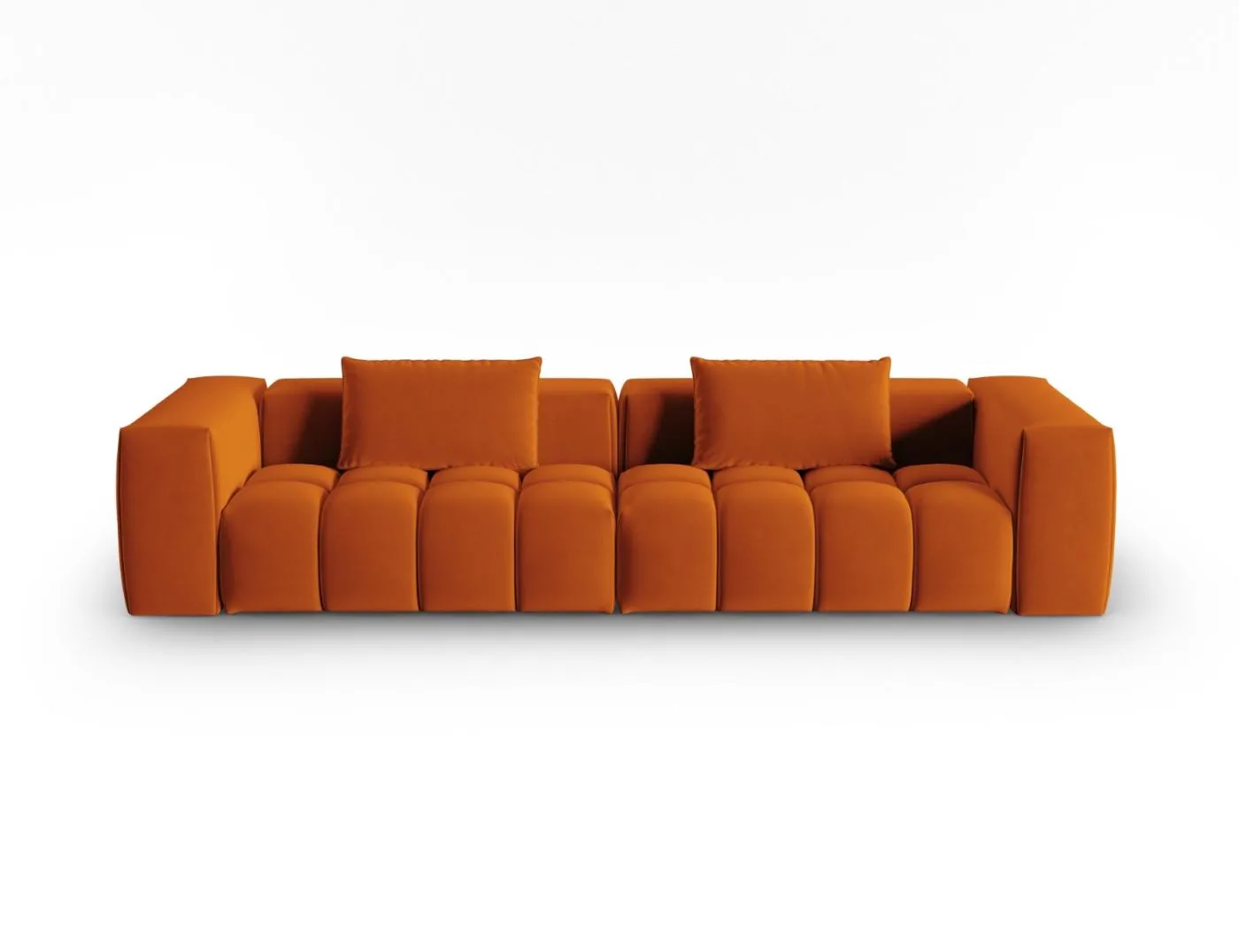 CXL by Christian Lacroix - 5-Sitzer modulares Sofa "Lorella" Sitzer aus Samt terrakotta - 290x85x70cm