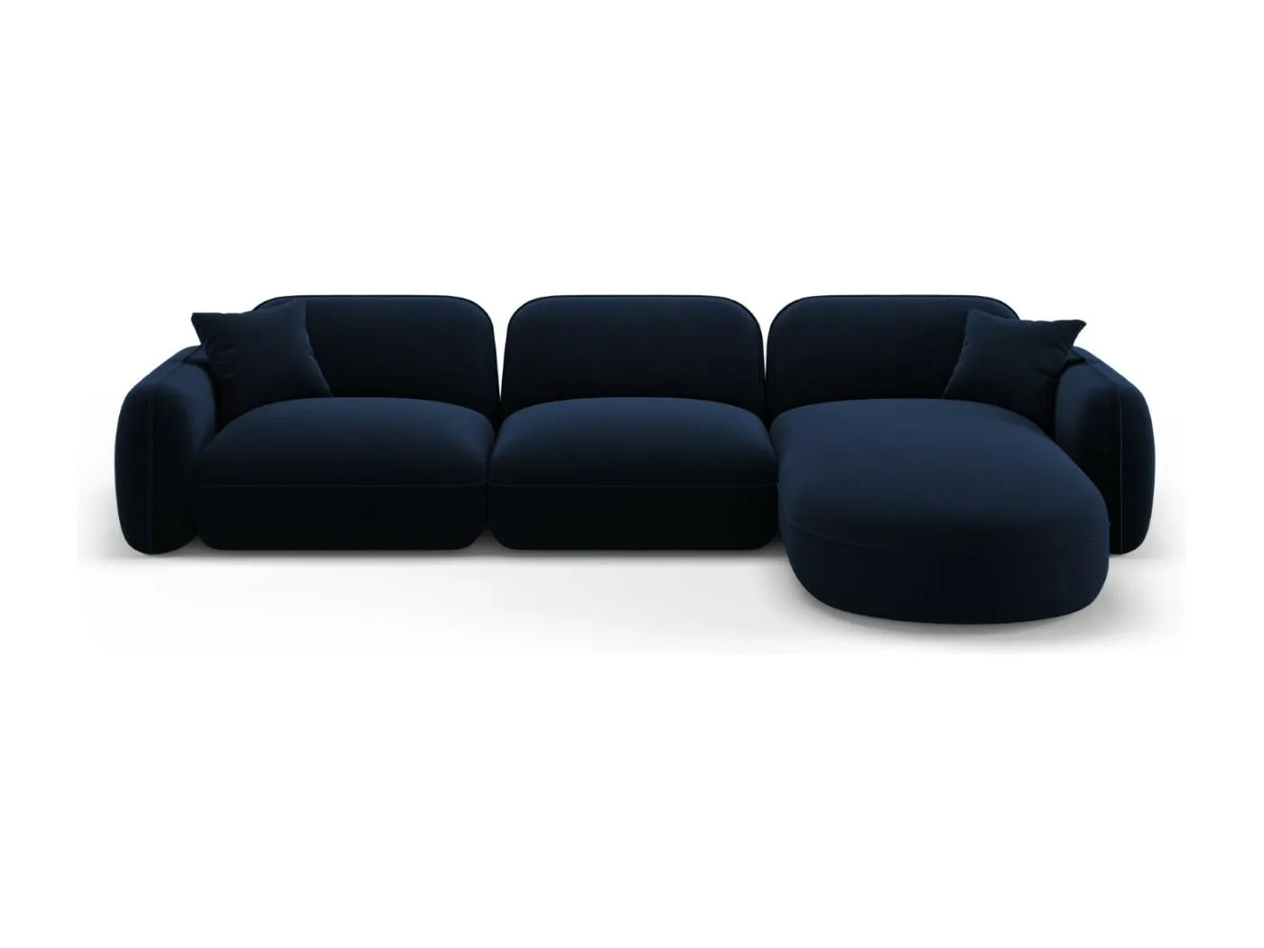CXL by Christian Lacroix - 4-Sitzer modulares Ecksofa rechts "Lucien" Sitzer aus Samt königsblau - 320x165x70cm