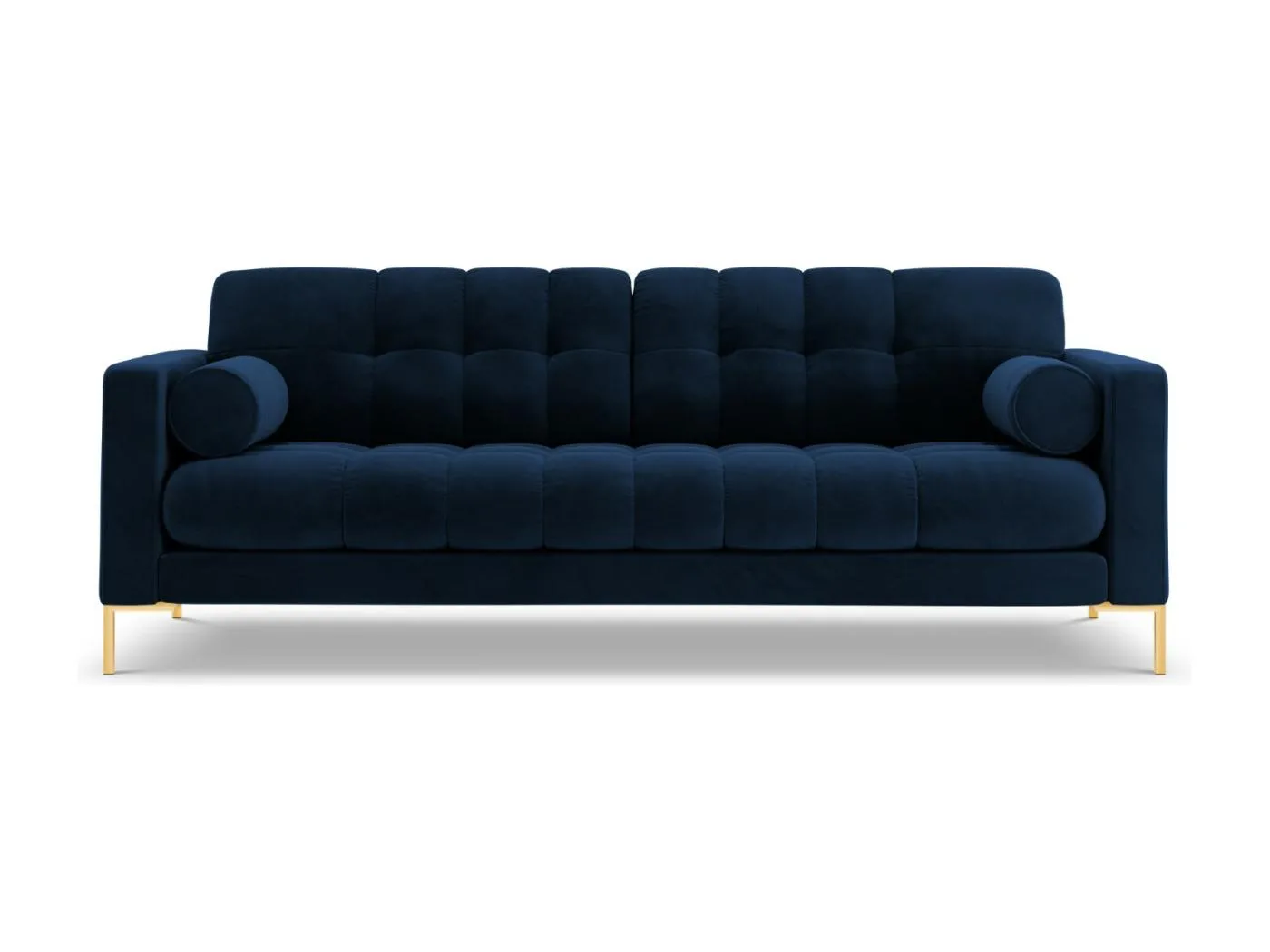 Cosmopolitan Design - 3-Sitzer Sofa "Bali" aus Samt königsblau - 177x92x75cm