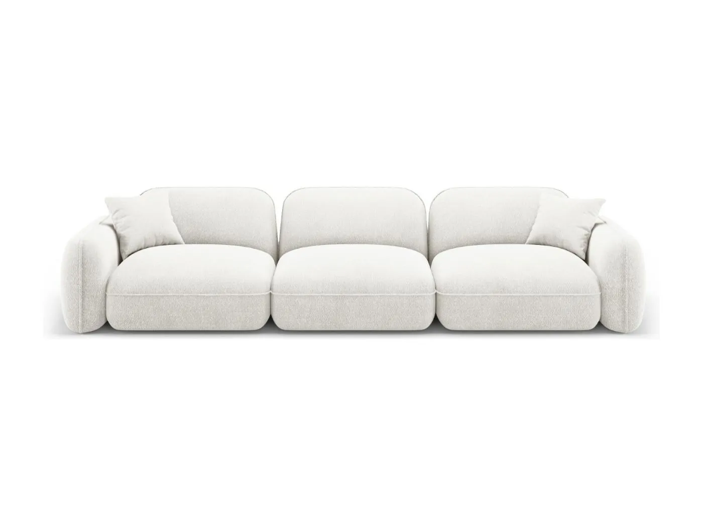 CXL by Christian Lacroix - 4-Sitzer modulares Sofa "Lucien" Sitzer aus Samt elfenbein - 320x90x70cm