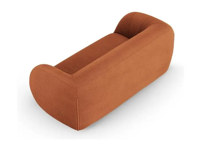 Cosmopolitan Design - 2-Sitzer Sofa "Essen" aus Boucle braun - 210x95x86cm