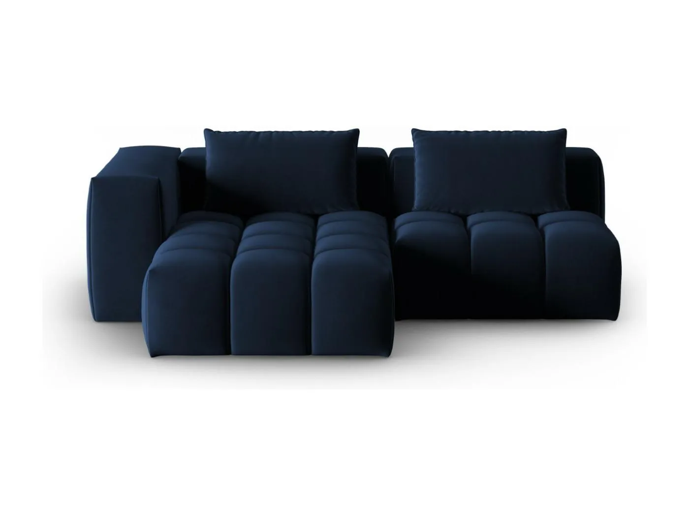 CXL by Christian Lacroix - 3-Sitzer modulares Ecksofa links "Lorella" Sitzer aus Samt königsblau - 205x145x70cm