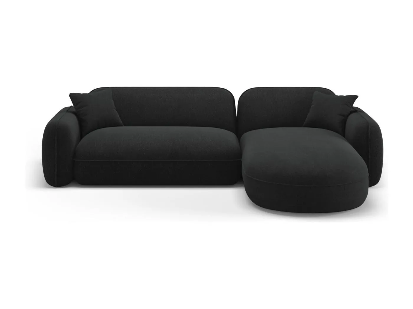 CXL by Christian Lacroix - 4-Sitzer modulares Ecksofa rechts "Lucien" Sitzer aus Samt anthrazit - 275x165x70cm