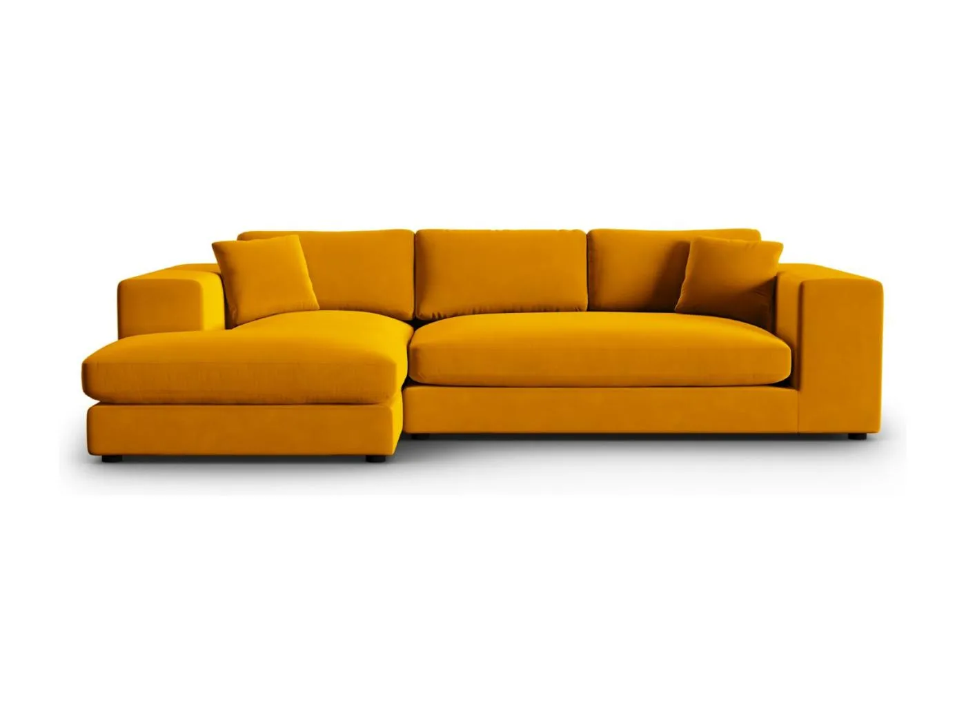 CXL by Christian Lacroix - 5-Sitzer Ecksofa links "Tendance" Sitzer aus Samt gold - 282x174x72cm