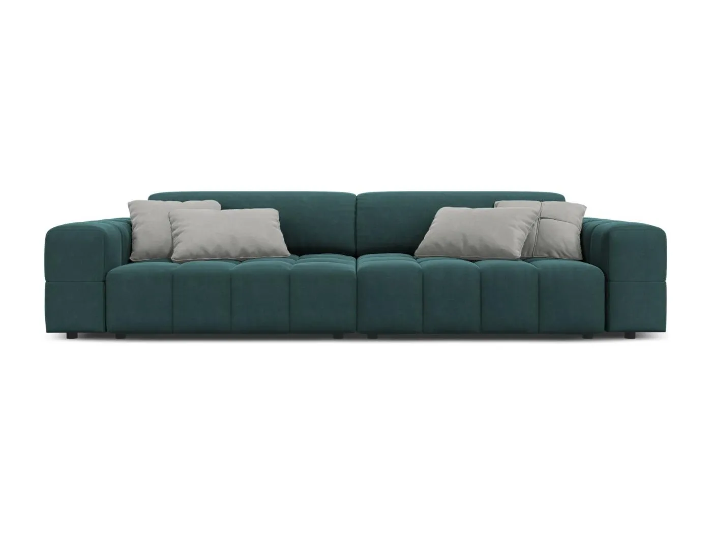 CXL by Christian Lacroix - 4-Sitzer Sofa "Luc" Sitzer aus Samt petrol - 244x102x70cm