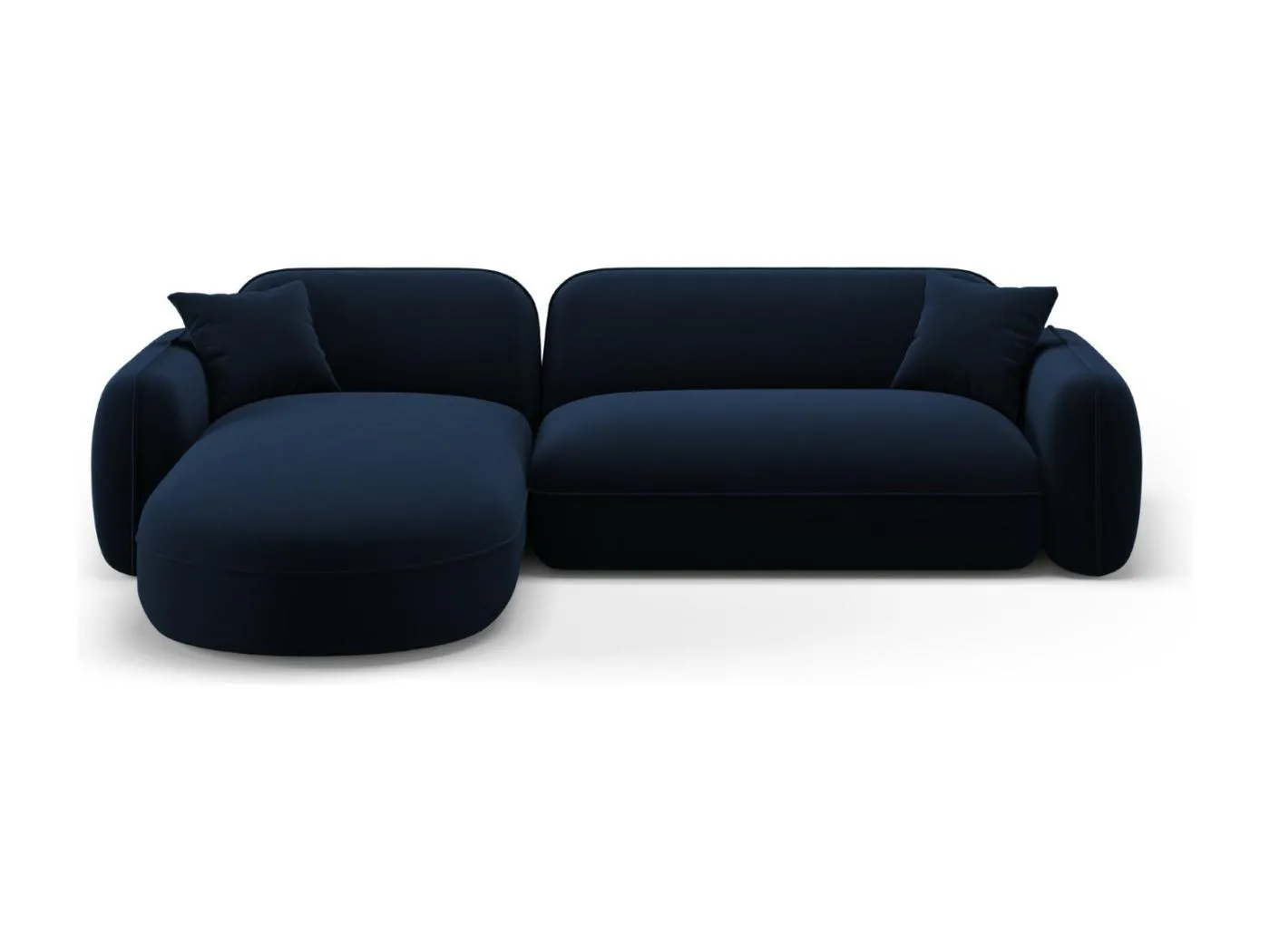 CXL by Christian Lacroix - 4-Sitzer modulares Ecksofa links "Lucien" Sitzer aus Samt königsblau - 275x165x70cm
