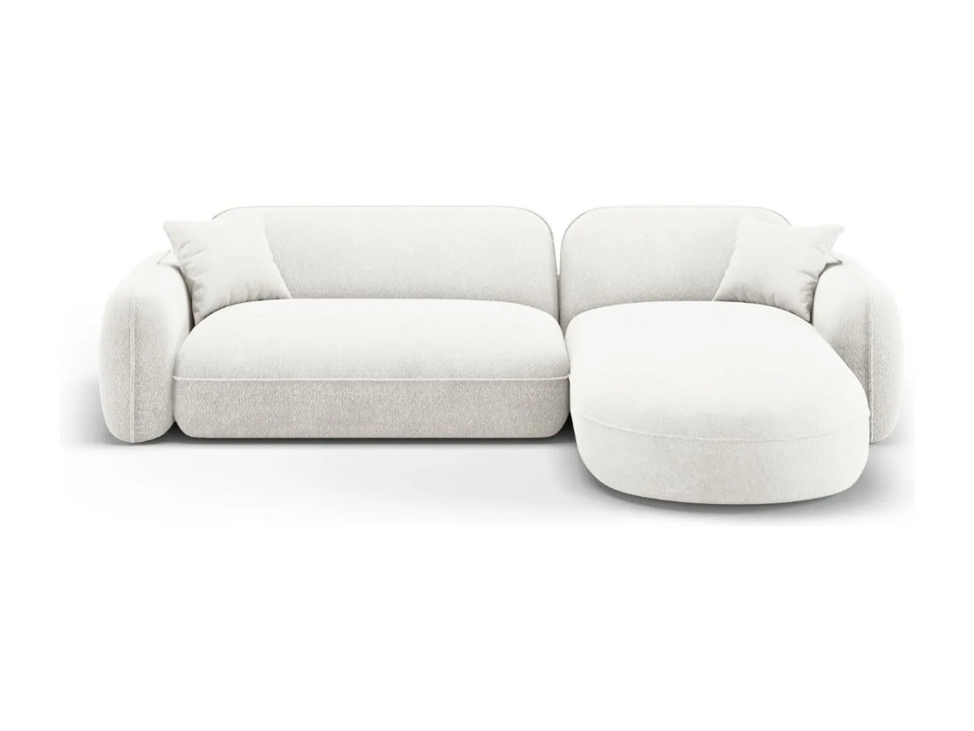 CXL by Christian Lacroix - 4-Sitzer modulares Ecksofa rechts "Lucien" Sitzer aus Samt elfenbein - 275x165x70cm