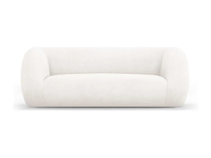 Cosmopolitan Design - 2-Sitzer Sofa "Essen" aus Boucle weiß - 210x95x86cm