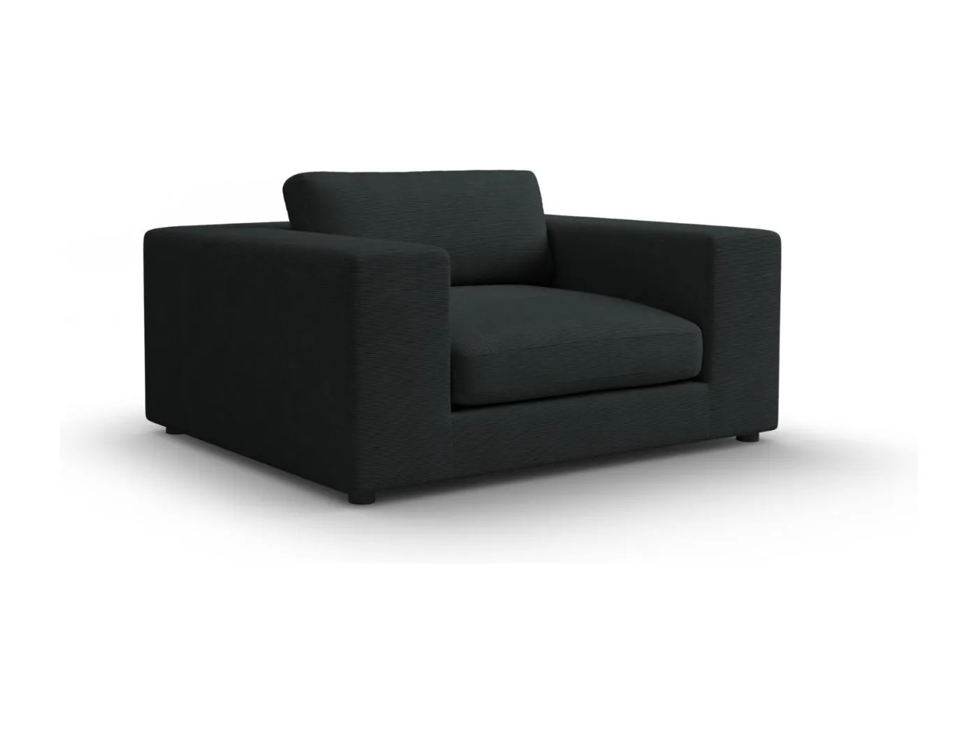 CXL by Christian Lacroix - 1,5-Sitzer Sofa "Tendance" Sitzer aus Cord schwarz - 156x122x72cm