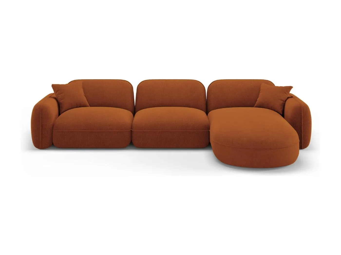 CXL by Christian Lacroix - 4-Sitzer modulares Ecksofa rechts "Lucien" Sitzer aus Samt terrakotta - 320x165x70cm