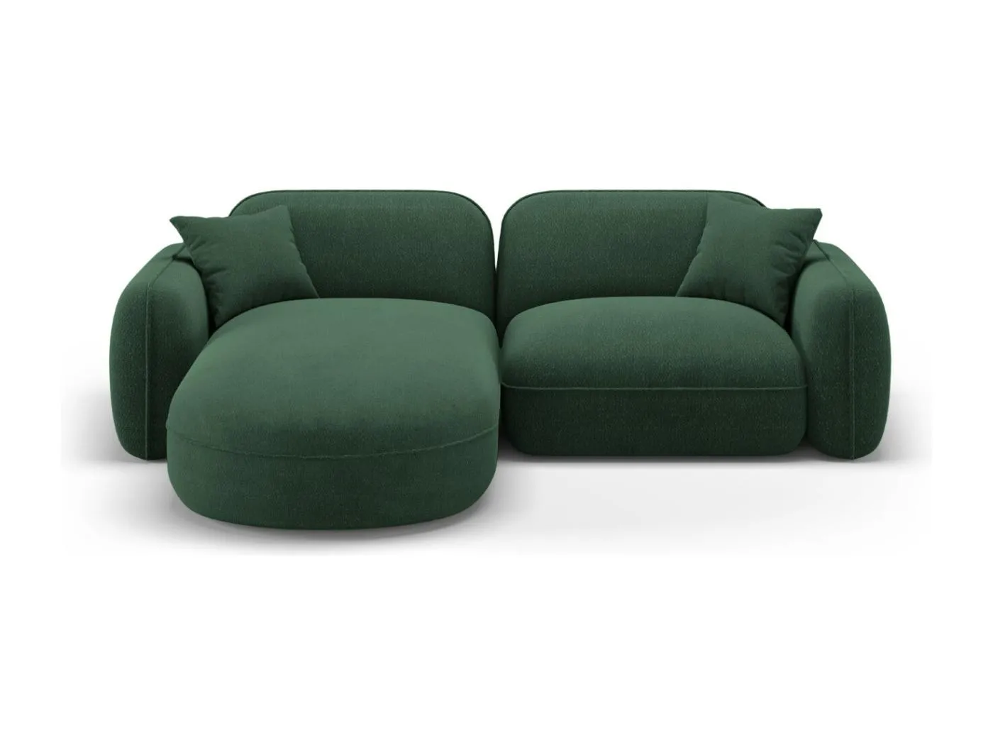 CXL by Christian Lacroix - 3-Sitzer modulares Ecksofa links "Lucien" Sitzer aus Samt grün - 230x165x70cm