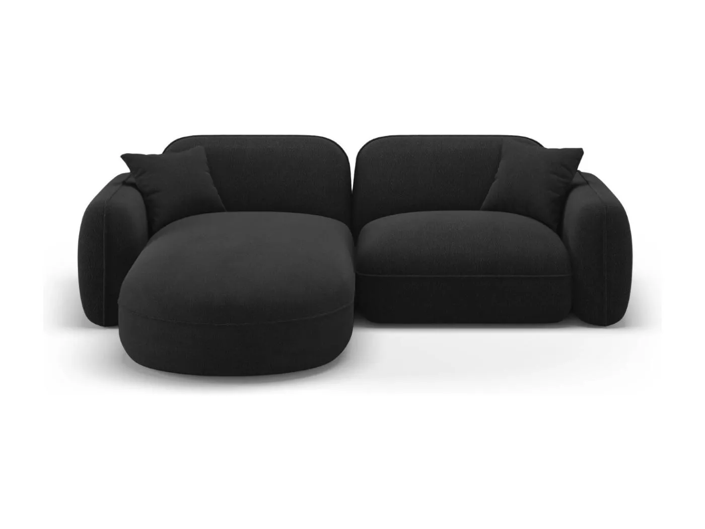 CXL by Christian Lacroix - 3-Sitzer modulares Ecksofa links "Lucien" Sitzer aus Samt anthrazit - 230x165x70cm