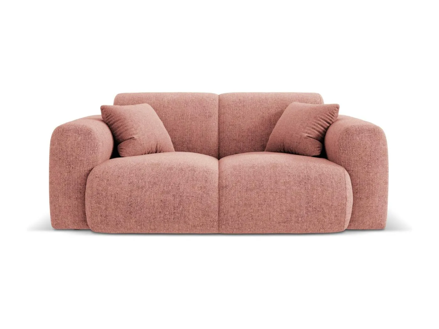 Cosmopolitan Design - 2-Sitzer Sofa "Nolio" aus Chenille-Stoff rosa - 170x95x72cm