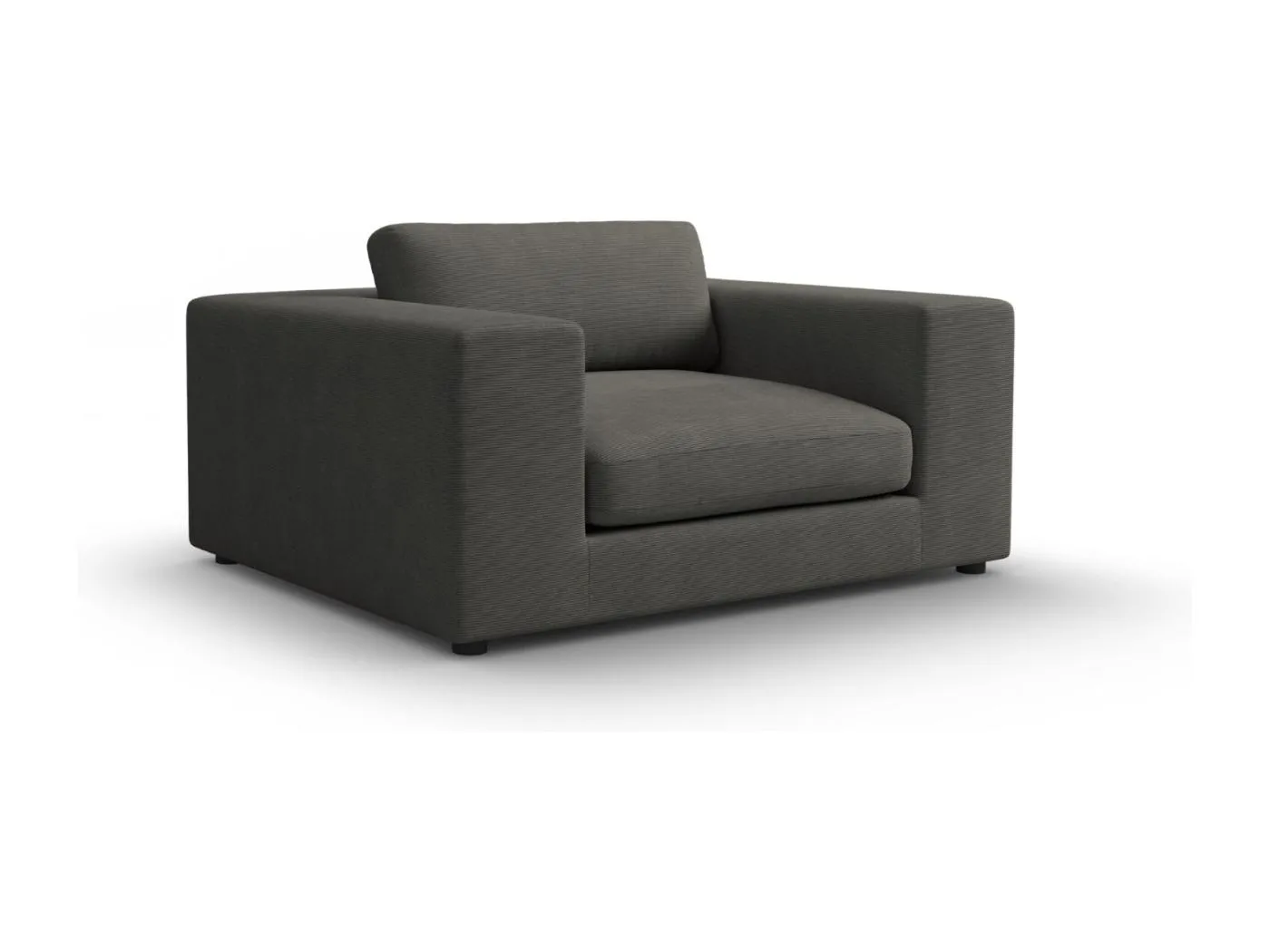 CXL by Christian Lacroix - 1,5-Sitzer Sofa "Tendance" Sitzer aus Cord dunkelgrau - 156x122x72cm